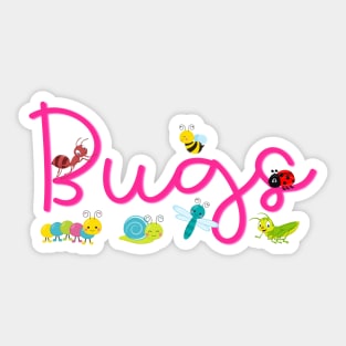 Bugs Cute Happy Cartoon Bugs Sticker